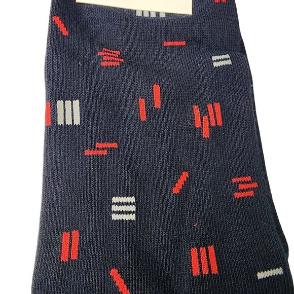 Men's Trouser Socks Black Red Gray 80% Cotton Size 7-13 - Picture 3 of 4